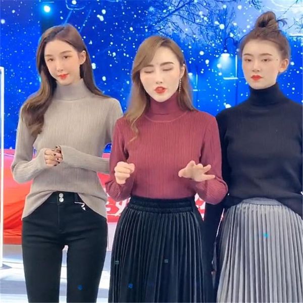 women's sweaters 2021 winter solid color female sweater ladies casual elegant slim warm fashion women, White;black
women's sweaters 2021 winter solid color female sweater ladies casual elegant slim warm fashion women, White;black