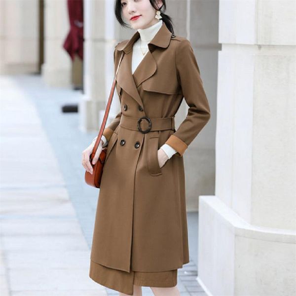women's trench coats fashion casual fall /autumn double breasted coat women long korea with belt chic female windbreaker, Tan;black
women's trench coats fashion casual fall /autumn double breasted coat women long korea with belt chic female windbreaker, Tan;black