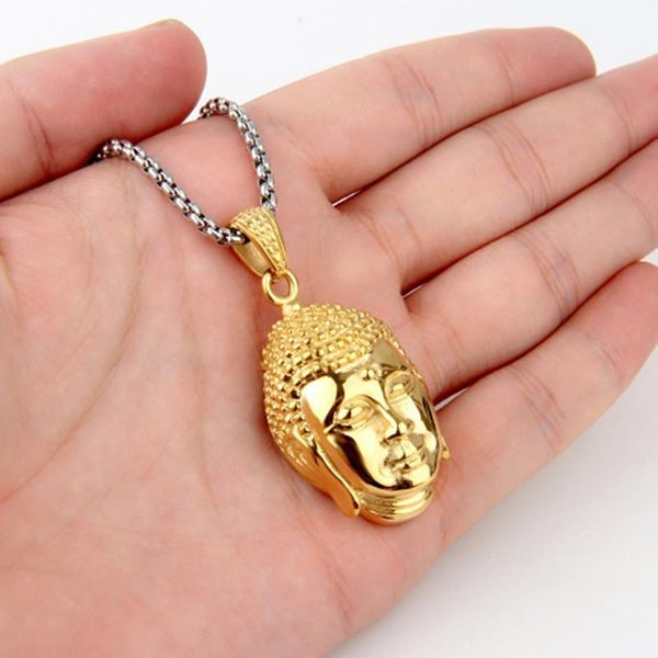fashion men's 316l stainless steel gold color buddha pendant necklace jewelry christmas gift 35.7mm*24mm necklaces, Silver
fashion men's 316l stainless steel gold color buddha pendant necklace jewelry christmas gift 35.7mm*24mm necklaces, Silver