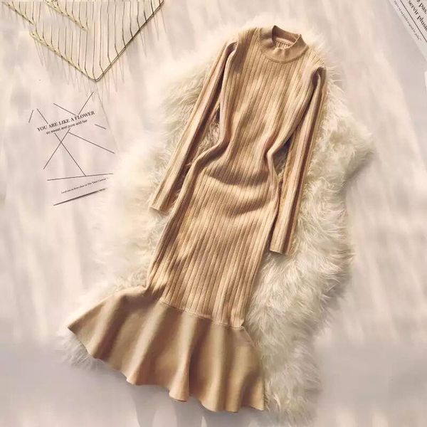 casual dresses 2021 vintage fashion women dress solid trumpet midi long sleeve mermaid winter vestidos mujer, Black;gray
casual dresses 2021 vintage fashion women dress solid trumpet midi long sleeve mermaid winter vestidos mujer, Black;gray