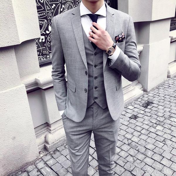 men's suits & blazers boutique (blazer + chaleco pantalones) fashion business men gentleman casual slim solid color high quality, White;black
men's suits & blazers boutique (blazer + chaleco pantalones) fashion business men gentleman casual slim solid color high quality, White;black