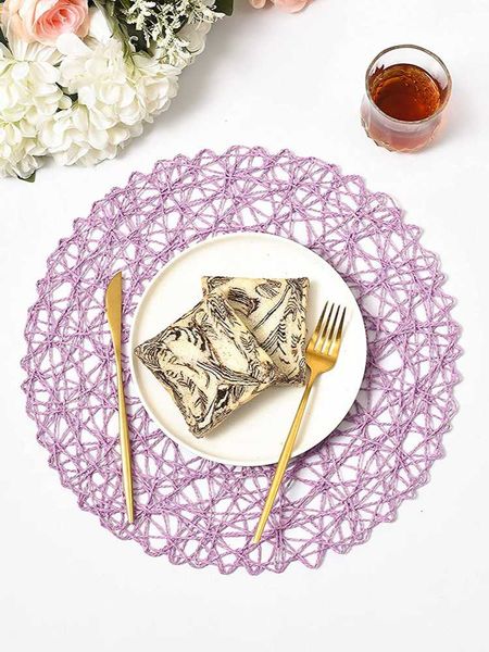 mats & pads 2pcs 15'' woven paper placemat tableround place dinning kitchen decor mug pad diy accessories
mats & pads 2pcs 15'' woven paper placemat tableround place dinning kitchen decor mug pad diy accessories