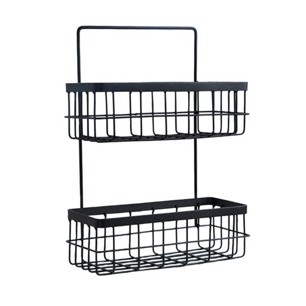 1pc wall basket home sundries organizer double layer wire container hanging rack storage baskets
1pc wall basket home sundries organizer double layer wire container hanging rack storage baskets