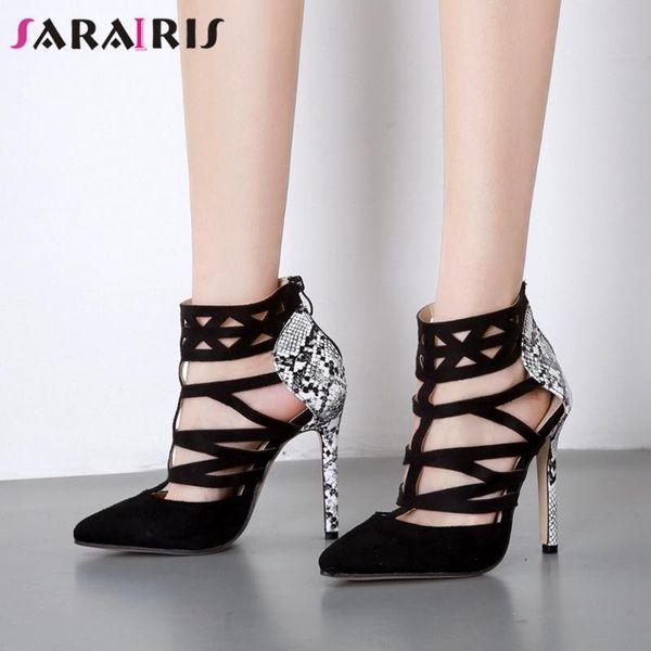 dress shoes sarairis girl 2021 party hollow out flock sandals pointed toe women snake print zipper high heels woman, Black
dress shoes sarairis girl 2021 party hollow out flock sandals pointed toe women snake print zipper high heels woman, Black