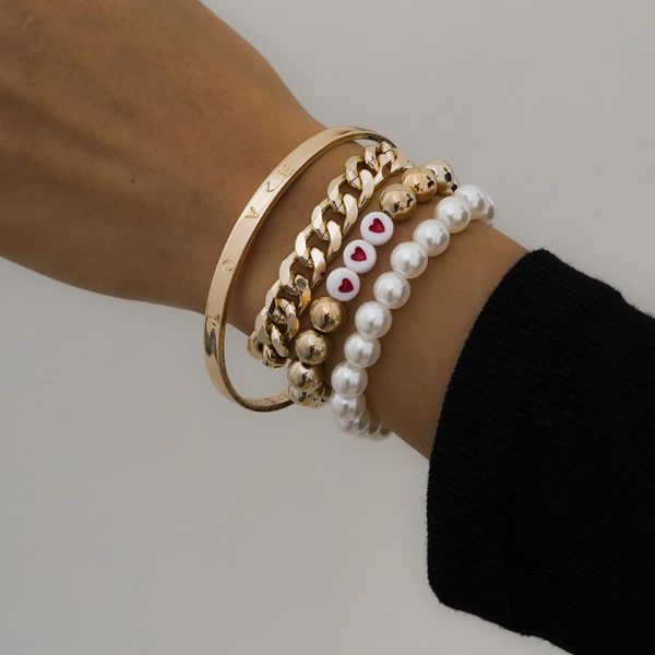 beaded, strands kmvexo vintage imitation pearl heart bracelets set 2021 boho ball bead chains bangles bracelet women couple, Black
beaded, strands kmvexo vintage imitation pearl heart bracelets set 2021 boho ball bead chains bangles bracelet women couple, Black