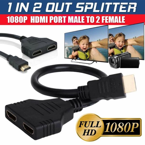 splitter male to female cable adapter 1 input 2 output 3d video converter black 30cm audio cables & connectors
splitter male to female cable adapter 1 input 2 output 3d video converter black 30cm audio cables & connectors