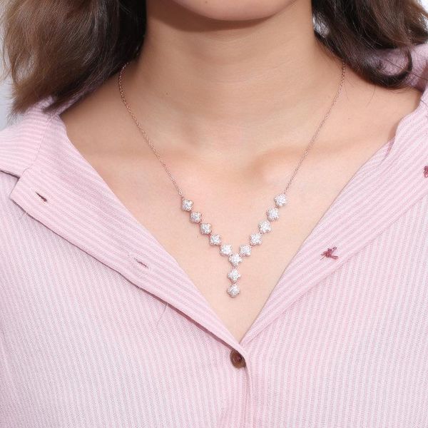 euramerican ity clovers inlay zircon necklace copper jewelry chain of clavicle chains, Silver
euramerican ity clovers inlay zircon necklace copper jewelry chain of clavicle chains, Silver