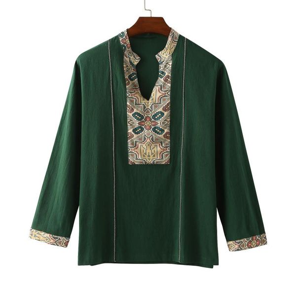 men's t-shirts casual retro ethnic nationality shirt full sleeve t-shirt cotton linen printing stand collar blouse mens clothing, White;black
men's t-shirts casual retro ethnic nationality shirt full sleeve t-shirt cotton linen printing stand collar blouse mens clothing, White;black