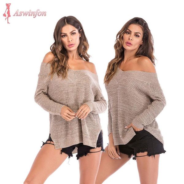 women's jackets aswinfon long sleeve knitted sweater for women off shoulder strapless pullover knitwear ladies, Black;brown
women's jackets aswinfon long sleeve knitted sweater for women off shoulder strapless pullover knitwear ladies, Black;brown