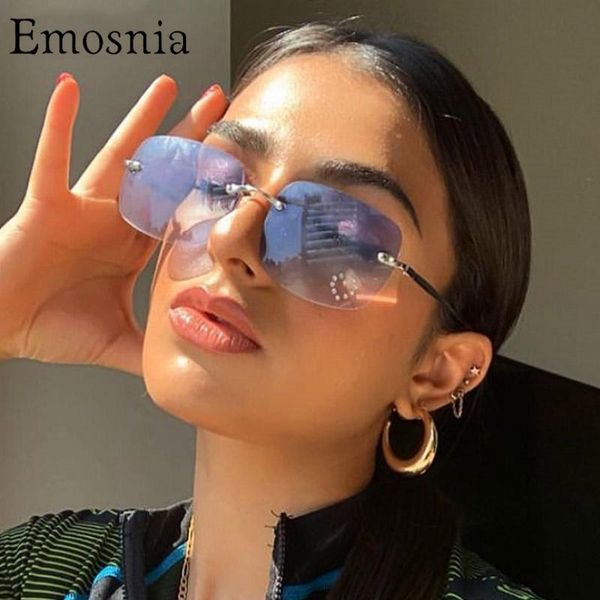 classic small rectangle rimless sunglasses women men 2021 fashion ocean colorful lens sun glasses for female uv400, White;black
classic small rectangle rimless sunglasses women men 2021 fashion ocean colorful lens sun glasses for female uv400, White;black