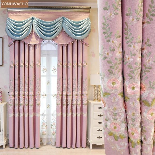 curtain & drapes custom curtains european chenille living room embroidered shade thick pink cloth blackout valance tulle drape c895
curtain & drapes custom curtains european chenille living room embroidered shade thick pink cloth blackout valance tulle drape c895