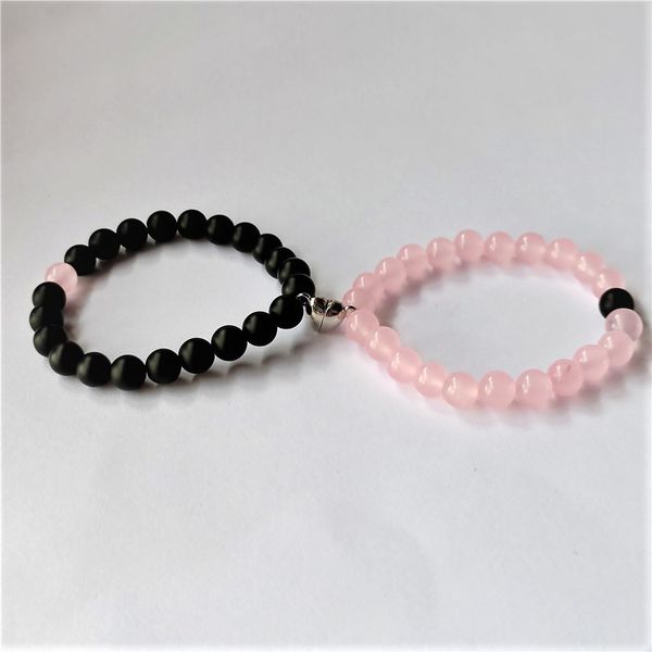 special offer 70% off 8mm lovers' set bracelet white pine frosted love magnet clasp mutual attraction set, Black
special offer 70% off 8mm lovers' set bracelet white pine frosted love magnet clasp mutual attraction set, Black