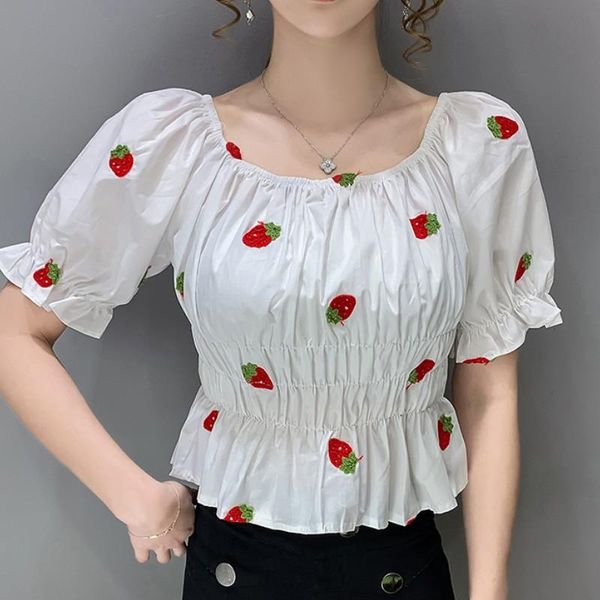 women's t-shirt strawberry embroidery kawaii white summer clothes for women korean fashion cute crop t shirt y2k body short sleeve tees
women's t-shirt strawberry embroidery kawaii white summer clothes for women korean fashion cute crop t shirt y2k body short sleeve tees
