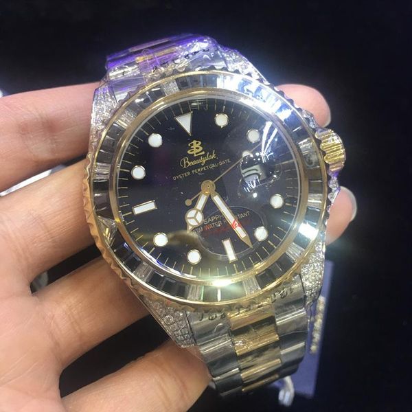 wristwatches luxury black diamond watch men quartz fashion brand two tone stainless steel wrist sapphire crystal, Slivery;brown
wristwatches luxury black diamond watch men quartz fashion brand two tone stainless steel wrist sapphire crystal, Slivery;brown