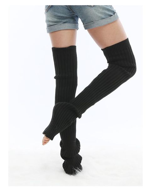 woman yoga socks warmer running sports long tube winter warm non-slip dance over the knee, Black
woman yoga socks warmer running sports long tube winter warm non-slip dance over the knee, Black