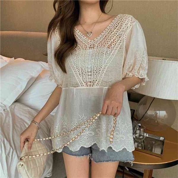 s-xl oversize women blouses spring femme casual lace blouse fall girls shirt short sleeve plus size blusas summer 210423, White
s-xl oversize women blouses spring femme casual lace blouse fall girls shirt short sleeve plus size blusas summer 210423, White