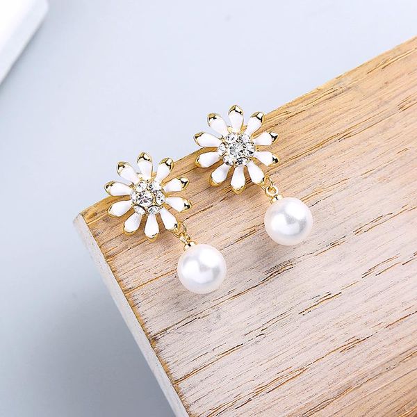 dangle & chandelier cute korean fashion drop earring for women 2 style white/green daisy charming date gift jewelry accessory, Silver
dangle & chandelier cute korean fashion drop earring for women 2 style white/green daisy charming date gift jewelry accessory, Silver