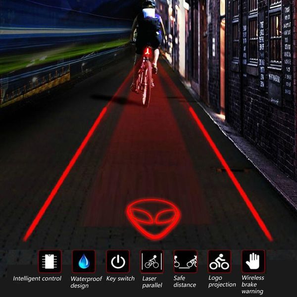 intelligent bicycle pattern laser projection tail lamp wireless brake warning light rechargeable bike rear lights
intelligent bicycle pattern laser projection tail lamp wireless brake warning light rechargeable bike rear lights