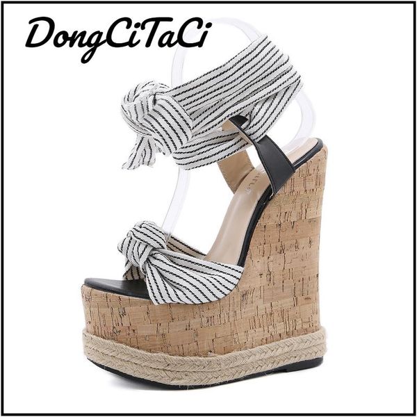 sandals dongcitaci 2021 summer stripe women platform wedges fashion high heels shoes ankle strap ladies open toe, Black
sandals dongcitaci 2021 summer stripe women platform wedges fashion high heels shoes ankle strap ladies open toe, Black