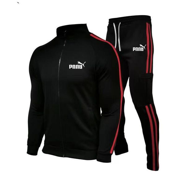 jogging clothing 2021 spring brand logo men's zipper cardigan jacket + sports pants suit striped running gym basketball 2-piece set, Black;red
jogging clothing 2021 spring brand logo men's zipper cardigan jacket + sports pants suit striped running gym basketball 2-piece set, Black;red