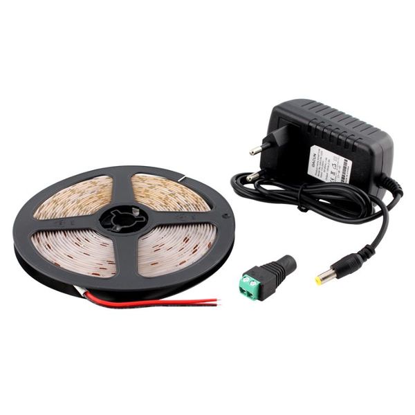 strips smd 2835 12v led light strip waterproof 5m 60led/m diode tape home decor power adapter and dc remote full set
strips smd 2835 12v led light strip waterproof 5m 60led/m diode tape home decor power adapter and dc remote full set