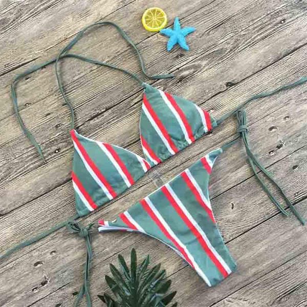 women's swimwear 2021 bikini women swimsuit stripe halter printing set beach bathing suit swim wear, White;black
women's swimwear 2021 bikini women swimsuit stripe halter printing set beach bathing suit swim wear, White;black