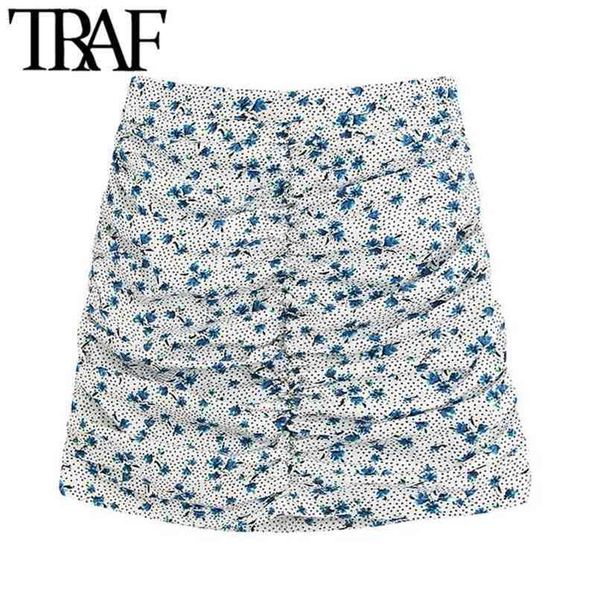 traf women chic fashion floral print draped mini skirt vintage high waist back zipper female skirts casual faldas mujer 210619, Black
traf women chic fashion floral print draped mini skirt vintage high waist back zipper female skirts casual faldas mujer 210619, Black