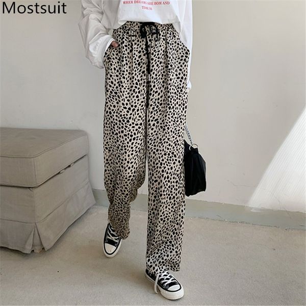 summer high waist leopard printed pants women elastic wlde leg straight korean loose casual full-length trousers 210514, Black;white
summer high waist leopard printed pants women elastic wlde leg straight korean loose casual full-length trousers 210514, Black;white