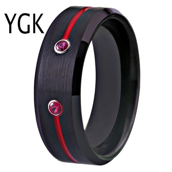 wedding rings tungsten band engagement for women classic men's black ring with red groove cz anniversary gift, Slivery;golden
wedding rings tungsten band engagement for women classic men's black ring with red groove cz anniversary gift, Slivery;golden