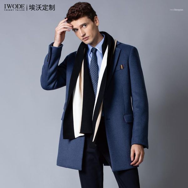 men's wool & blends 2021 winter tailored thick cashmere coat business fashion casual long warm overcoat jackets male clothes blue, Black
men's wool & blends 2021 winter tailored thick cashmere coat business fashion casual long warm overcoat jackets male clothes blue, Black