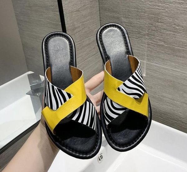 women's shoes leopard print cross sandals women summer style striped flat slippers fashion wild personality selling, Black
women's shoes leopard print cross sandals women summer style striped flat slippers fashion wild personality selling, Black
