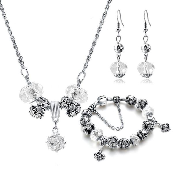 earrings & necklace szelam zircon pendant crystal jewelry set rhinestone drop charming bracelets woman set190013, Silver
earrings & necklace szelam zircon pendant crystal jewelry set rhinestone drop charming bracelets woman set190013, Silver