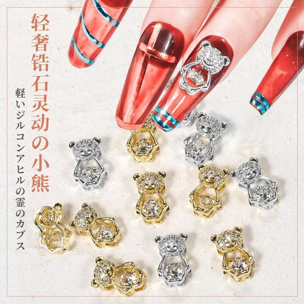 nail art decorations shiny zircon alloy bear 3d with heart luxury crystal jewelry manicure design rhinestones, Silver;gold
nail art decorations shiny zircon alloy bear 3d with heart luxury crystal jewelry manicure design rhinestones, Silver;gold