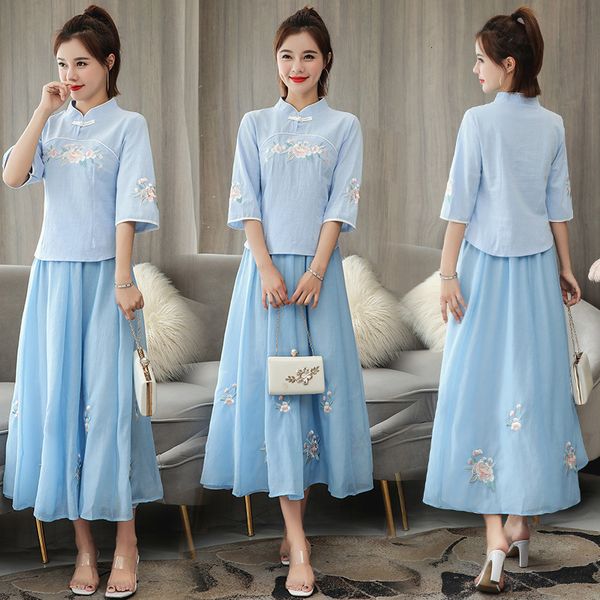 luxury casual dresses chine suit two piece skirt 2021 summer style women's improved cheongsam han drs, Black;gray
luxury casual dresses chine suit two piece skirt 2021 summer style women's improved cheongsam han drs, Black;gray