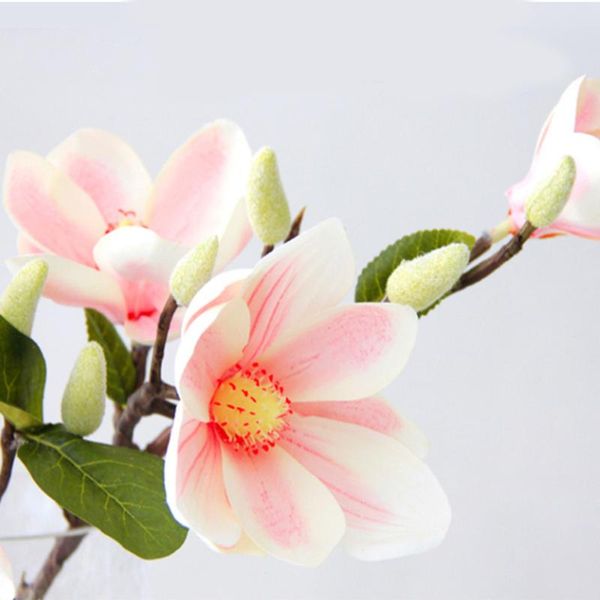 decorative flowers & wreaths 2pcs 3 heads artificial magnolia flower wedding home decoration wall simulation silk decor
decorative flowers & wreaths 2pcs 3 heads artificial magnolia flower wedding home decoration wall simulation silk decor