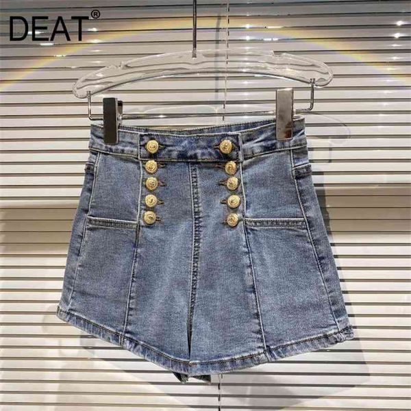 women street style wide leg denim shorts solid color high waist button fashion spring summer 11b785 210525, White;black
women street style wide leg denim shorts solid color high waist button fashion spring summer 11b785 210525, White;black