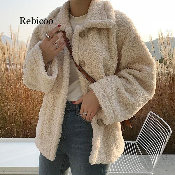 women's jackets faux fur 2021 autumn and winter warm soft loose coat button plush ladies casual, Black;brown
women's jackets faux fur 2021 autumn and winter warm soft loose coat button plush ladies casual, Black;brown