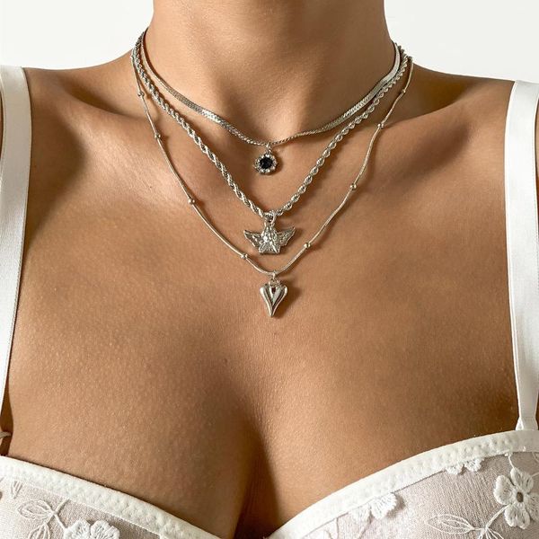 chokers 3pcs/set women necklaces set retro angel heart flower crystals pendant clavicle chain gold color necklace birthday party jewelry, Golden;silver
chokers 3pcs/set women necklaces set retro angel heart flower crystals pendant clavicle chain gold color necklace birthday party jewelry, Golden;silver
