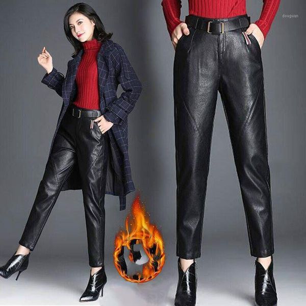 faux leather pu harem pants women casual elegant black trousers high waist with belt ladies female autumn bottom 2021 y68 women's & cap, Black;white
faux leather pu harem pants women casual elegant black trousers high waist with belt ladies female autumn bottom 2021 y68 women's & cap, Black;white