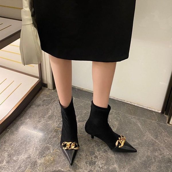 boots women's fashion 2021 spring autumn winter pointed metal shoes stiletto british style ankle ladies high heels, Black
boots women's fashion 2021 spring autumn winter pointed metal shoes stiletto british style ankle ladies high heels, Black
