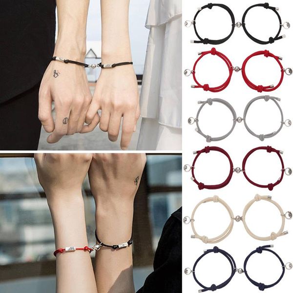 link, chain 2pcs/set couple bracelets magnet attract each other creative lover bracelet braided jewelry christmas gift, Black
link, chain 2pcs/set couple bracelets magnet attract each other creative lover bracelet braided jewelry christmas gift, Black