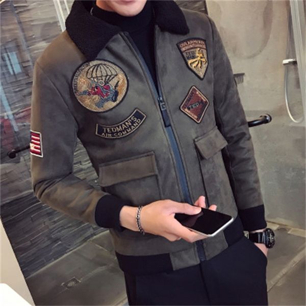 men's jackets black bomber mens pilot and coat fur collar erkek khaki winter wholesale slim fit deerskin parka velvet nbh0, Black;brown
men's jackets black bomber mens pilot and coat fur collar erkek khaki winter wholesale slim fit deerskin parka velvet nbh0, Black;brown