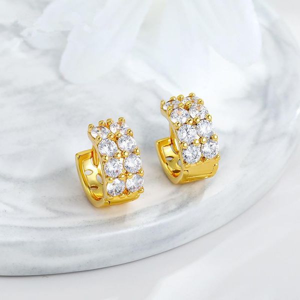 hoop & huggie shiny zirconia earrings 24k gold plated hollow small for women trendy party jewelry gift, Golden;silver
hoop & huggie shiny zirconia earrings 24k gold plated hollow small for women trendy party jewelry gift, Golden;silver