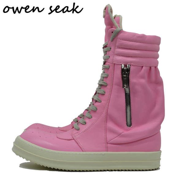 owen seak women motorcycle leather men high-luxury mid-calf winter riding boots lace up casual brand zip flats black shoes 210911
owen seak women motorcycle leather men high-luxury mid-calf winter riding boots lace up casual brand zip flats black shoes 210911