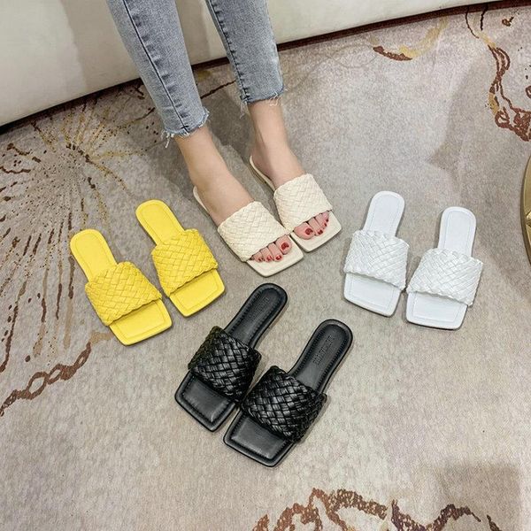 slippers zawsthia solid color yellow white black pu weaved open toe casual woman flats shoes summer lady flat women slides mules
slippers zawsthia solid color yellow white black pu weaved open toe casual woman flats shoes summer lady flat women slides mules