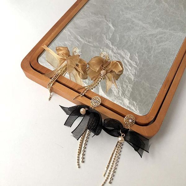 korean black lace bowknot rhinestone temperament simple dangle earrings for women fashion jewelry gift & chandelier, Silver
korean black lace bowknot rhinestone temperament simple dangle earrings for women fashion jewelry gift & chandelier, Silver