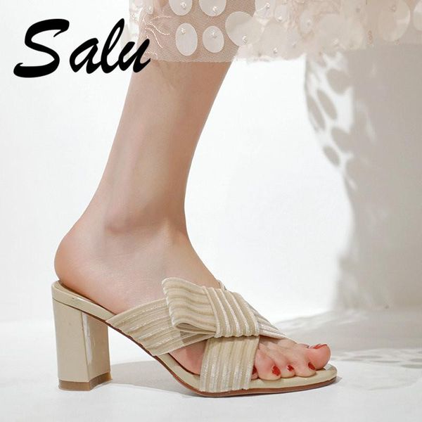 dress shoes salu high heels sandals women transparent clear open toe leather thick wedding woman pink, Black
dress shoes salu high heels sandals women transparent clear open toe leather thick wedding woman pink, Black