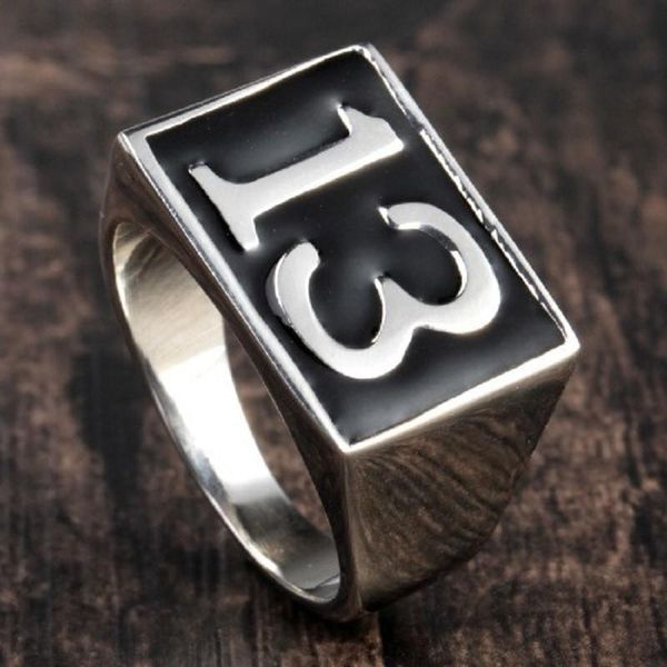 cluster rings men's lucky 13 silver color ring 316l stainless steel biker fashion jewelry, Golden;silver
cluster rings men's lucky 13 silver color ring 316l stainless steel biker fashion jewelry, Golden;silver
