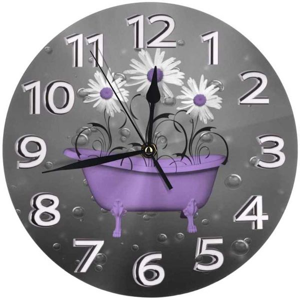 wall clocks flowers and bathhub - silent clock - 9.8" decorative frameless clock battery operated - contemporary creative clock ro
wall clocks flowers and bathhub - silent clock - 9.8" decorative frameless clock battery operated - contemporary creative clock ro