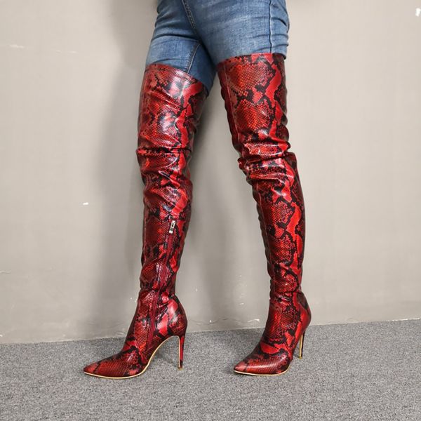 handmade 2022 elegant style handmade women high heel over knee boots faux snake leather thigh-high booties pointed-toe evening club fashion, Black
handmade 2022 elegant style handmade women high heel over knee boots faux snake leather thigh-high booties pointed-toe evening club fashion, Black